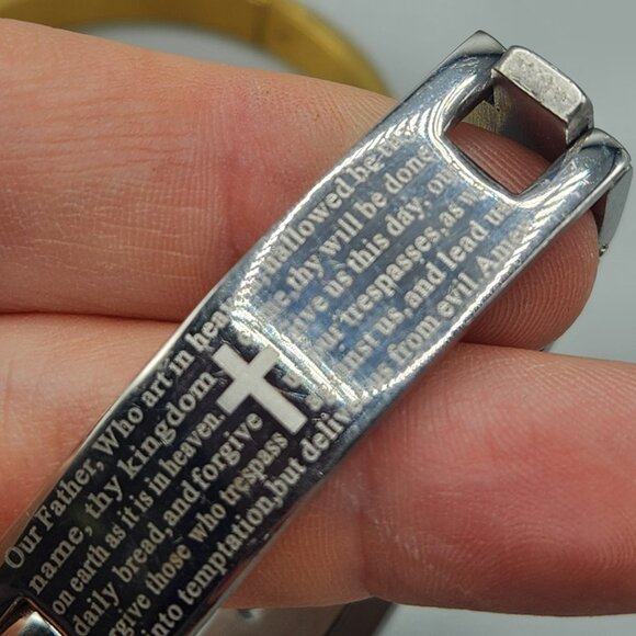 Stainless Steel Religious Christian Jewelry Lot Edforce Pendants Bracelets - Picture 7 of 14